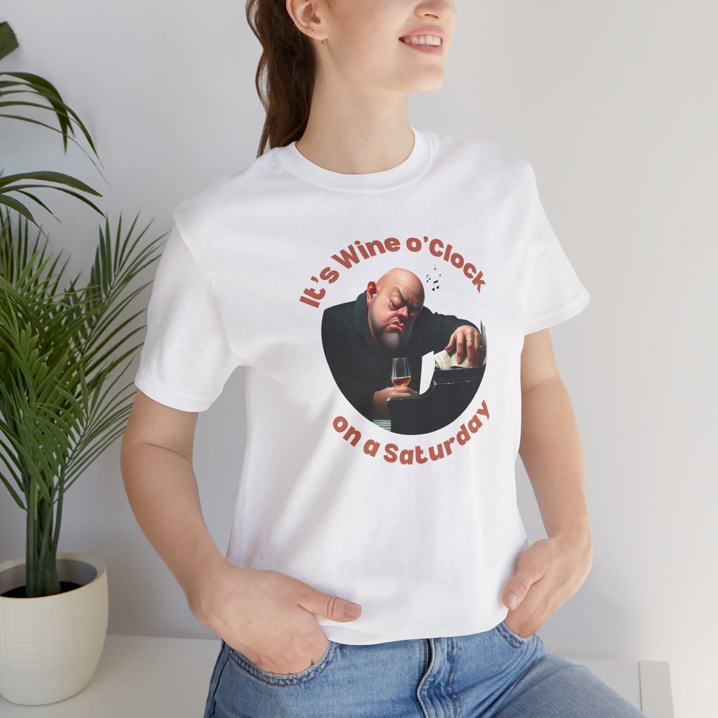 Funny Billy J Unisex Tee - 'It's Wine o'Clock on a Saturday'